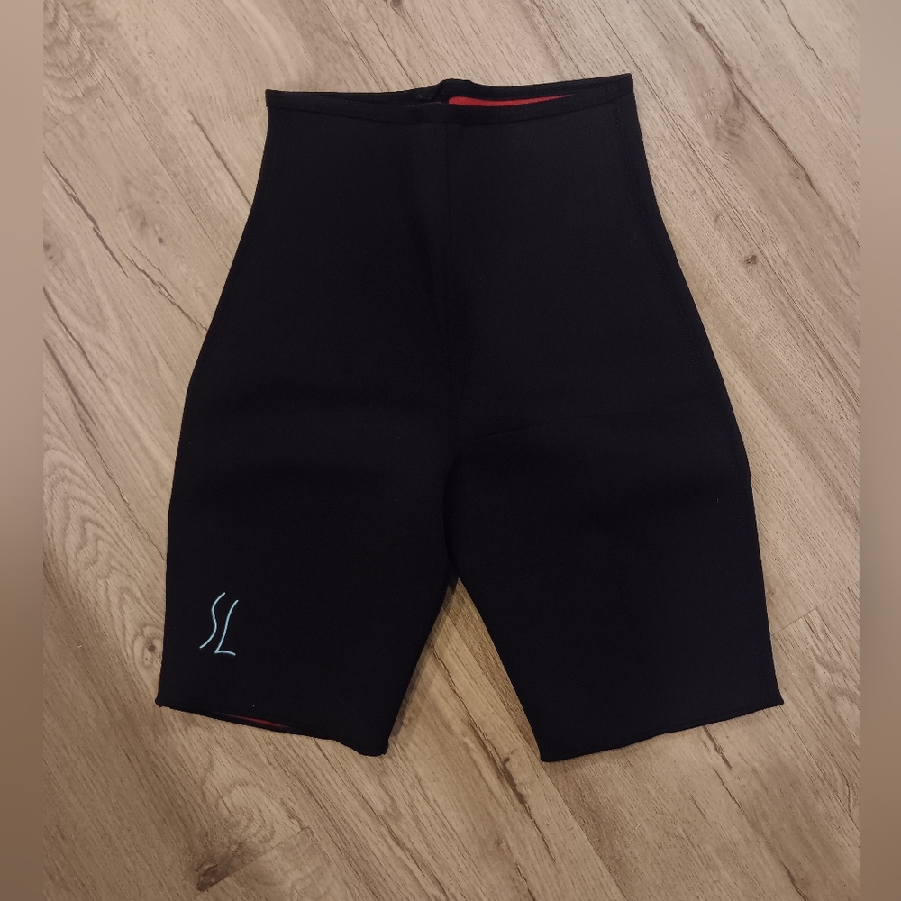 Black Neoprene/Nylon Cycling Shorts